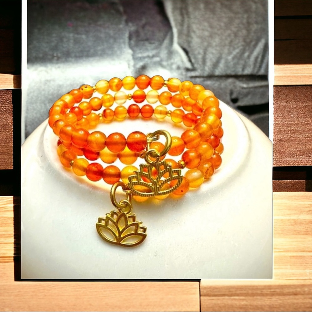Amber beaded bracelet